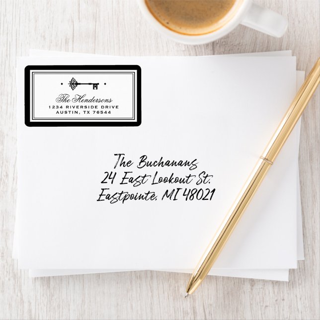 Skeleton Key | Black and White New Address Label (Creator Uploaded)