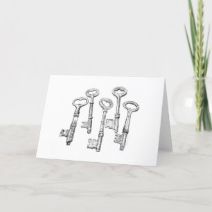 Skeleton Key Greeting Card (Blank Inside)