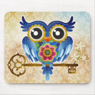 Skeleton Key Owl Mouse Mat