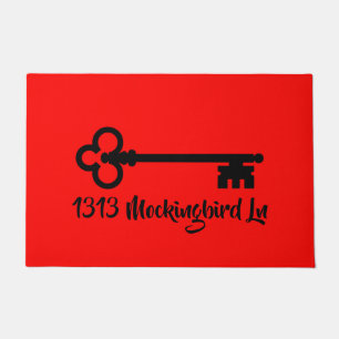 Skeleton Key Your Text and Colour Doormat