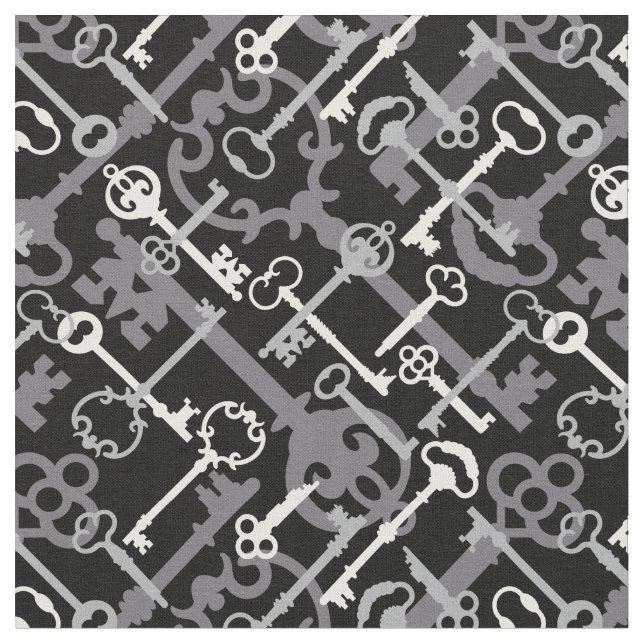 Skeleton Keys Fabric (Close Up)