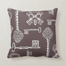 Skeleton Keys Throw Pillow