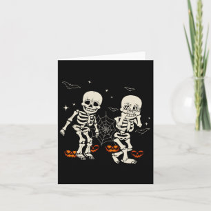 Skeleton Kids Griddy-dance Halloween Trick Or Trea Card