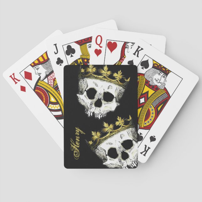 Skeleton King Skulls Playing Cards (Back)