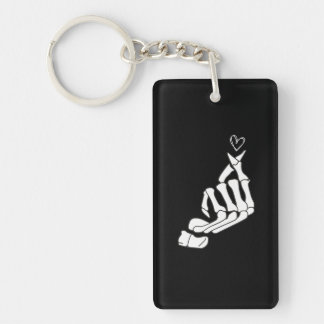 Skeleton Korean Heart For Kpop Fans Key Ring