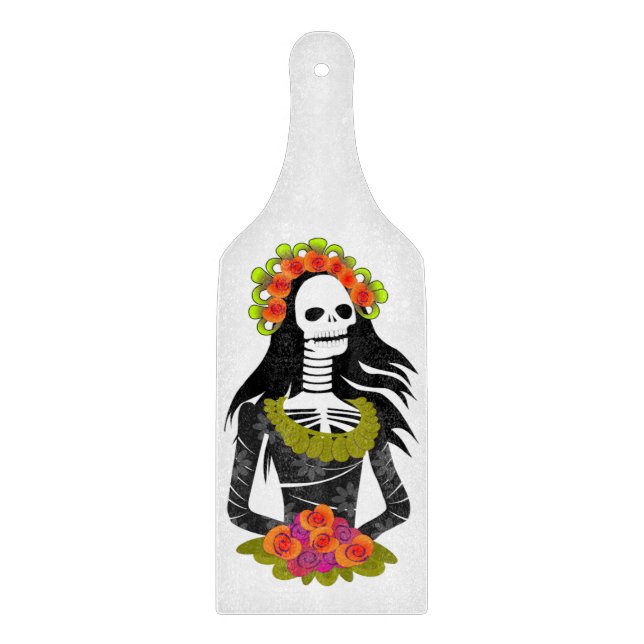 SKELETON LADY CUTTING BOARD (Front)