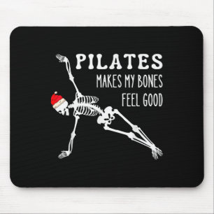 Skeleton Lates Makes My Bones Feel Good Meditation Mouse Mat