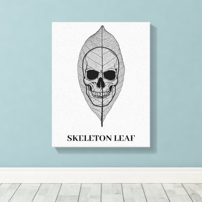 Skeleton Leaf Canvas Print (Insitu(Wood Floor))