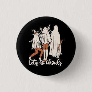 Skeleton Let's Go Ghouls Halloween Costume Retro G 3 Cm Round Badge