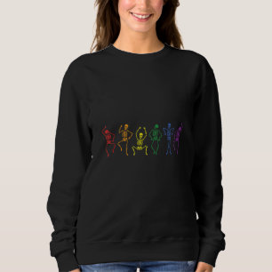 Skeleton LGBT Pride Flag Bisexuality Pride Gay Les Sweatshirt