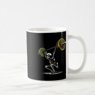 Skeleton Lifting Fathers Day Gym Workout Dad Papa Coffee Mug