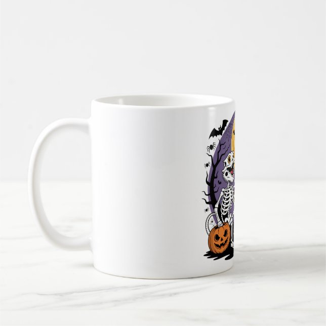 Skeleton Lizards Halloween Beer Cheers Coffee Mug (Left)