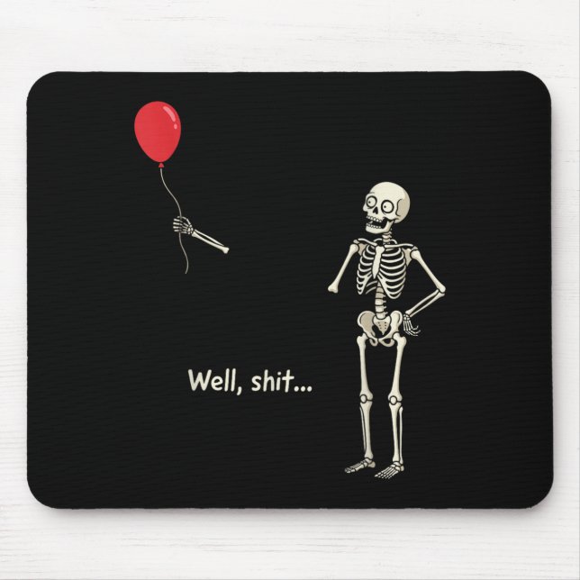 Skeleton Lost Balloon Stuff Skeleton Funny Mouse Mat (Front)