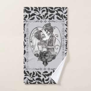 Skeleton Love Couple Marriage Dance Bath Towel Set