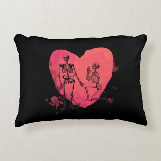 Skeleton Love Decorative Cushion (Front)