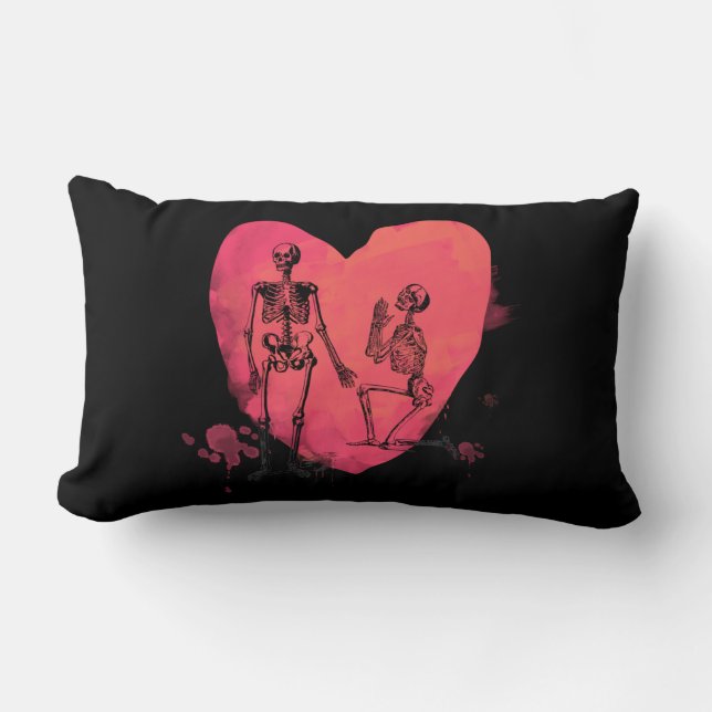 Skeleton Love Lumbar Cushion (Front)
