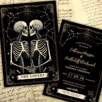 Skeleton Love Stars | Tarot Wedding Invitation