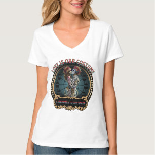 Skeleton Lovers Gift Womens Halloween T-Shirt