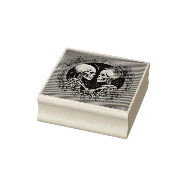 Skeleton Lovers Wood Art Stamp (Stamp)