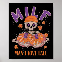 Skeleton Man I Love Fall Funny Skeleton Pumpkin Ha