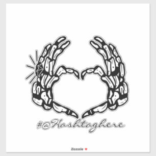 Skeleton Married Name Script Car Sticker