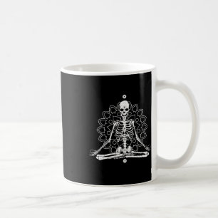 Skeleton Meditation Mandala Halloween Yoga Spiritu Coffee Mug