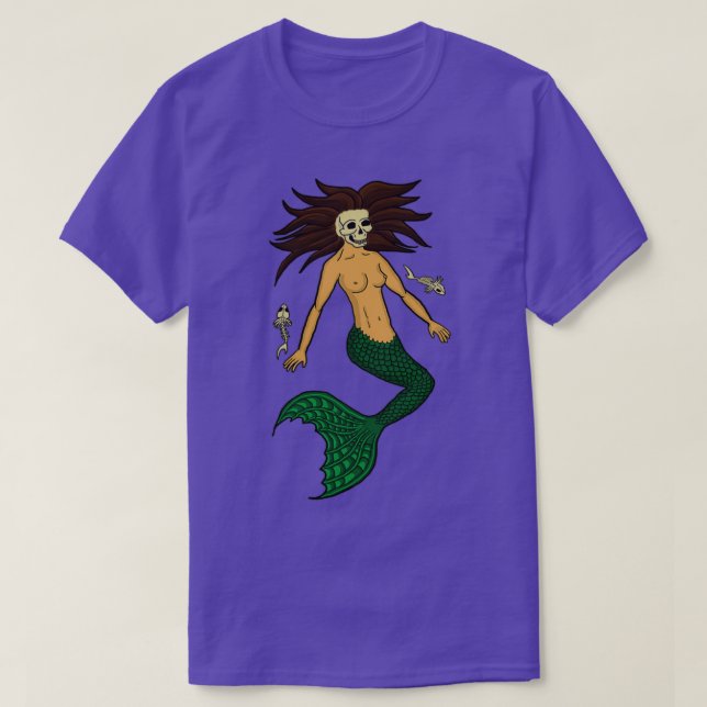 Skeleton Mermaid 7 T-Shirt (Design Front)