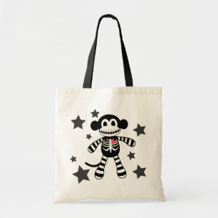 Skeleton Monkey Tote Bag