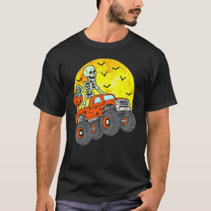 Skeleton Monster Truck Moon Candy Toddler Boys Hal T-Shirt