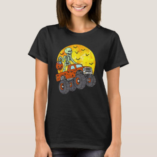 Skeleton Monster Truck Moon Candy Toddler Boys Hal T-Shirt