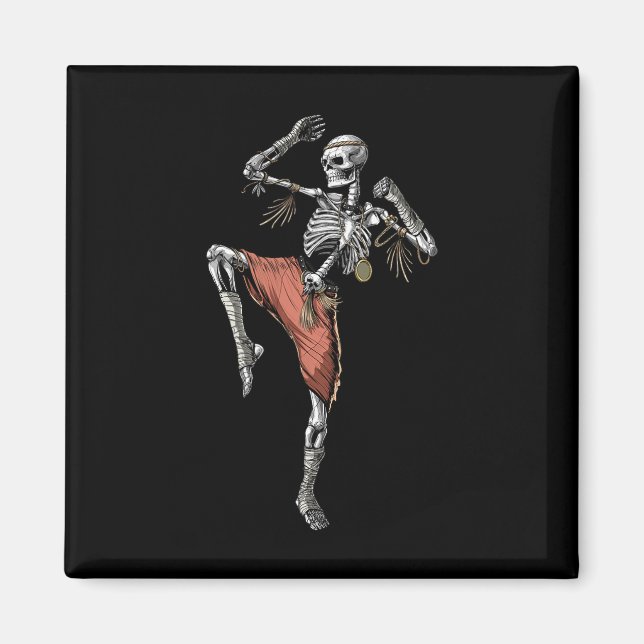 Skeleton Muay Thai Boxing Karate Kickboxing Martia Magnet (Front)