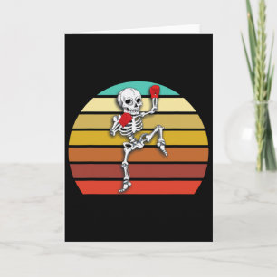 Skeleton Muay Thai Halloween Kickboxing Mma  Card