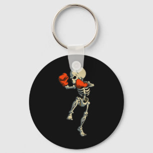 Skeleton Muay Thai Halloween Kickboxing Mma Fighte Key Ring