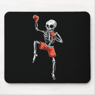 Skeleton Muay Thai Halloween Kickboxing Mma Fighte Mouse Mat