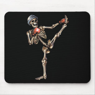 Skeleton Muay Thai Halloween Kickboxing Mma Fighte Mouse Mat