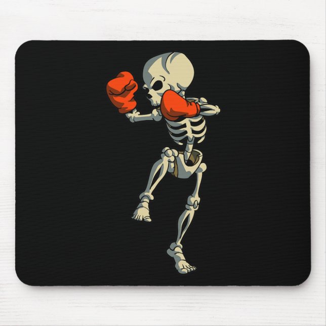 Skeleton Muay Thai Kick Boxing Mma Funny Karate Ha Mouse Mat (Front)