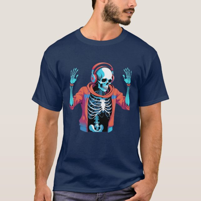Skeleton MUSIC vintage T-Shirt (Front)