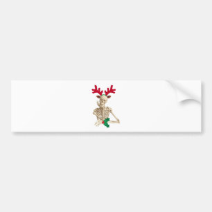 skeleton nightmare christmas bumper sticker