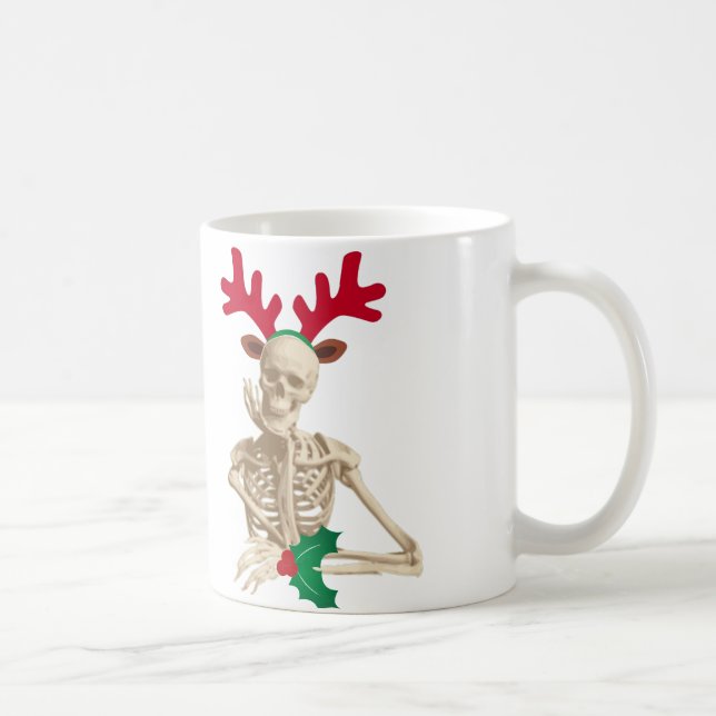 skeleton nightmare christmas coffee mug (Right)