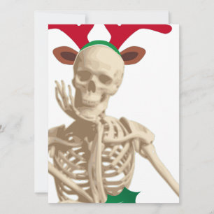 skeleton nightmare christmas holiday card