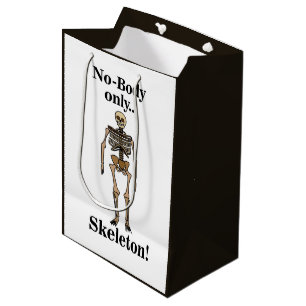 Skeleton No-Body Funny Medium Gift Bag