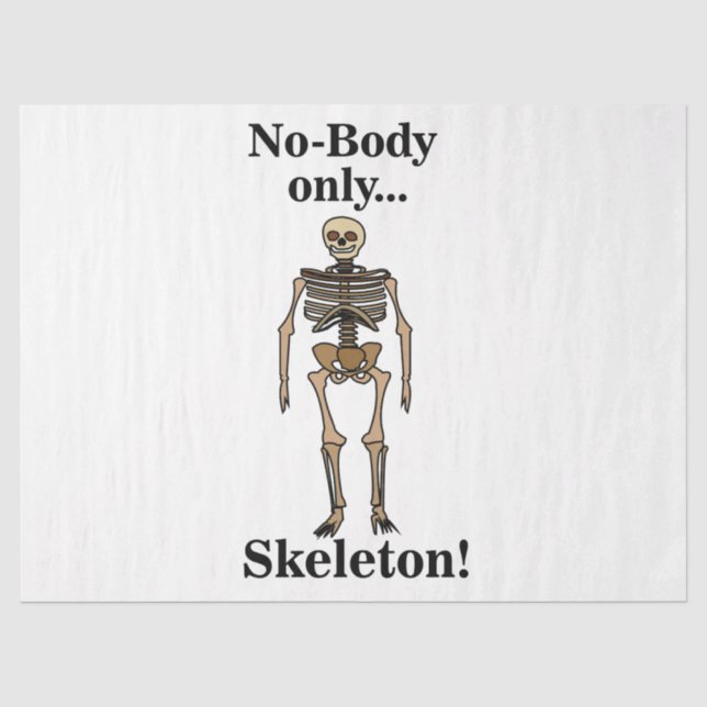 Skeleton No-Body Funny Tissue Paper (Front)