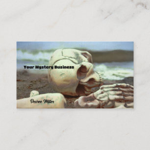 Skeleton On Beach Business Card