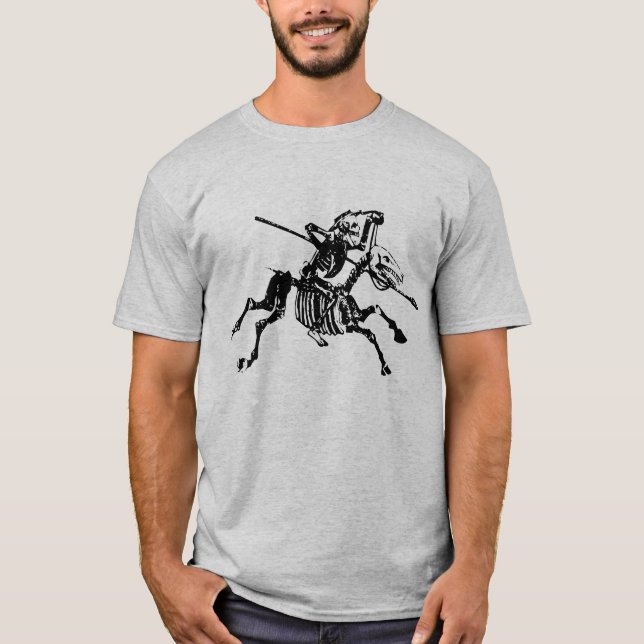 Skeleton on Skeleton Horse T-Shirt (Front)