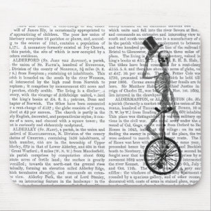 Skeleton on Unicycle Mouse Mat