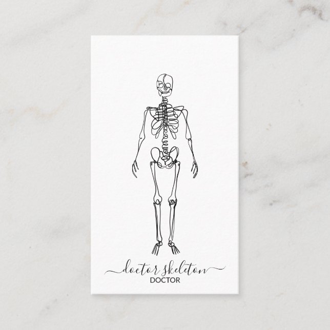 Skeleton orthopaedic doctor business card (Front)