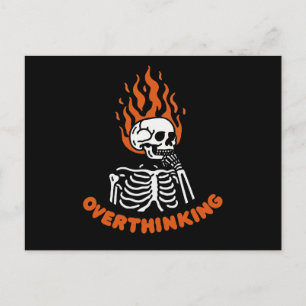 Skeleton Overthinking  Postcard