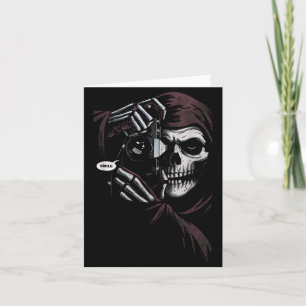 Skeleton Photographer Funny For Men Women  Card