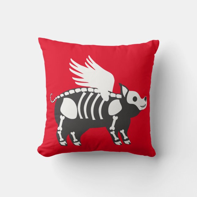 Skeleton pig pillow (Front)