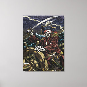 Skeleton Pirate Canvas